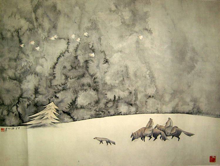 工笔山水画---归